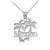 Sterling Silver Mexico Palm Tree Pendant Necklace