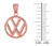 Rose Gold VW Volkswagen Logo Charm Necklace