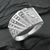 Sterling Silver Royal Flush Poker Nugget Ring