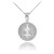 Sterling Silver St. Benedict Coin Charm Pendant Necklace