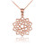 Rose Gold Sahasrara Lotus Unity Chakra Yoga Pendant Necklace