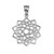 Sterling Silver Sahasrara Lotus Unity Chakra Open Yoga Pendant Necklace