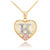 Two Tone Yellow Gold Filigree Heart "K" Initial CZ Pendant Necklace