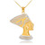 Yellow Gold Queen Nefertiti Pendant Necklace