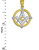 Two-Tone Gold Round Freemason Diamond Masonic Pendant Necklace