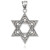 Oxidized Sterling Silver Star of David Ornament Pendant Necklace