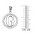 White Gold "G" Initial in Rope Circle Pendant Necklace