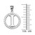 White Gold "I" Initial in Rope Circle Pendant Necklace