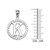 White Gold "K" Initial in Rope Circle Pendant Necklace