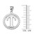 White Gold "T" Initial in Rope Circle Pendant Necklace