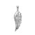 White Gold Angel Wing Pendant Necklace