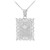 White Gold Cancer Zodiac Sign Filigree Pendant Necklace