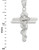 White Gold Contemporary Crucifix Cross Pendant