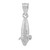 White Gold Corn Charm Pendant Necklace
