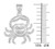 White Gold Crab Charm Pendant Necklace