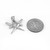 White Gold Crossed Daggers Pendant Necklace