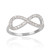 White Gold CZ Infinity Ring