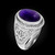 Sterling Silver Purple Amethyst Cabochon February Birthstone Lotus Ring