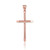 Polished Rose Gold Plain Tube Cross Charm Necklace (S/M/L)