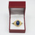 Yellow Gold Masonic Lapis Lazuli Gemstone Statement Ring