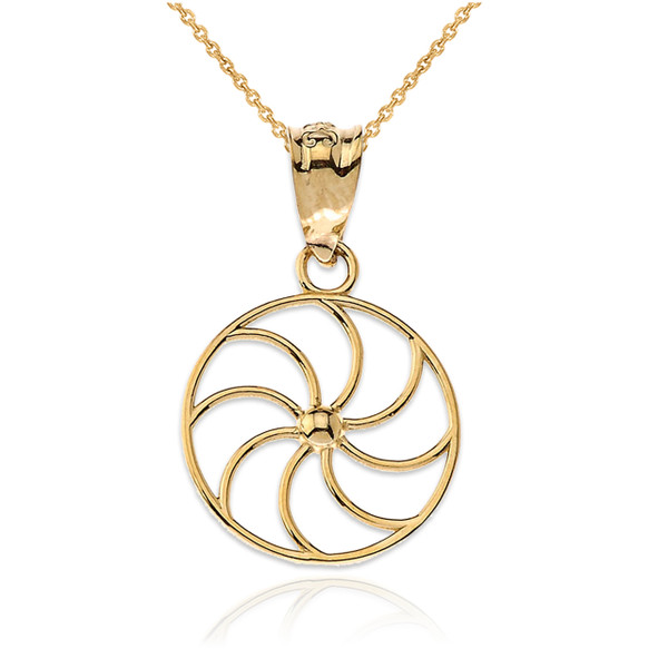 Gold Armenian Eternity Filigree Charm Necklace