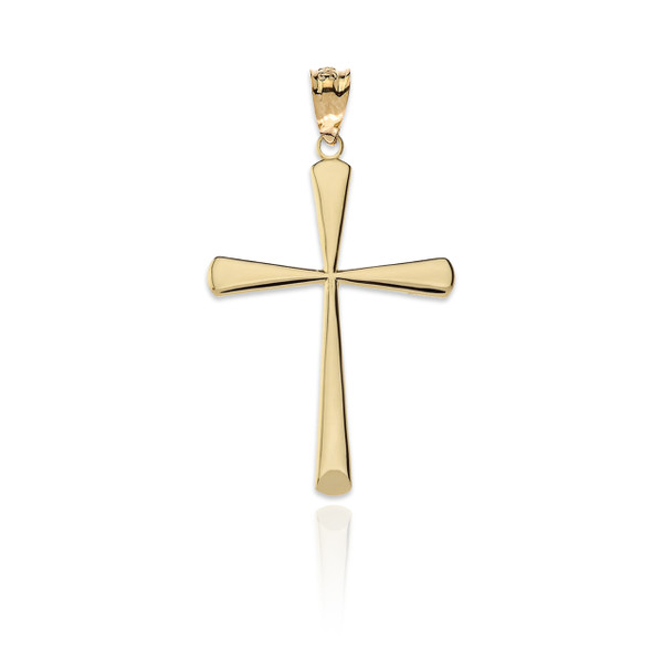 Polished Gold Cross Pendant (S/L)