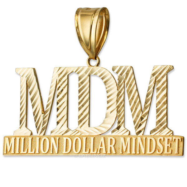 MDM Million Dollar Mindset Yellow Gold DC Pendant