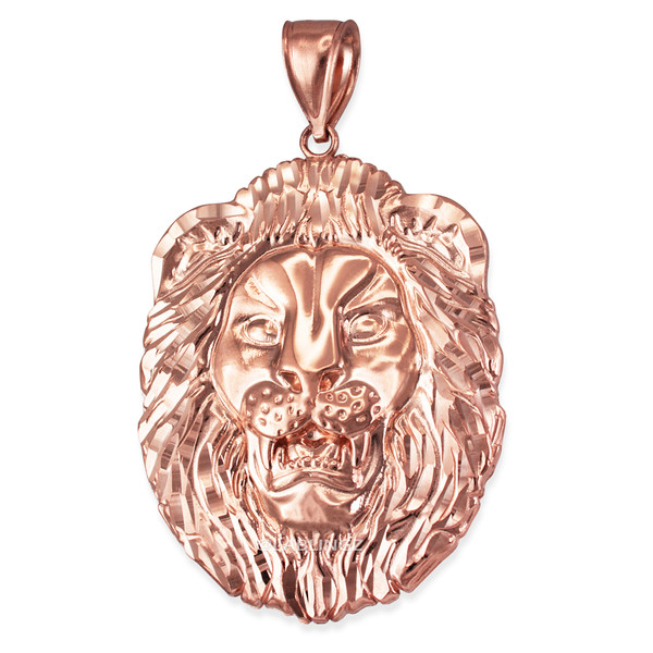 Rose Gold Lion Face DC Pendant (S/M/L)