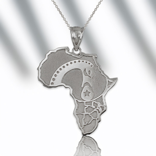 Silver Africa Adinkra Sankofa Pendant Necklace