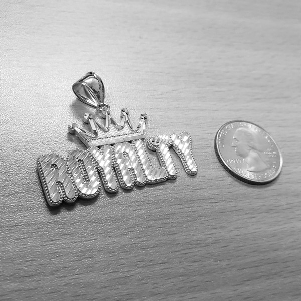 Sterling Silver ROYALTY Hip-Hop DC Pendant