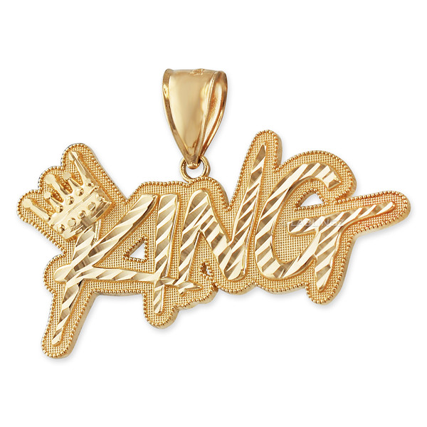 Gold Crown King DC Hip-Hop Pendant