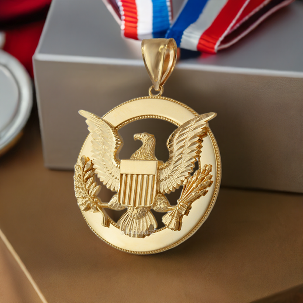 Gold Seal Of US President American Eagle DC Pendant