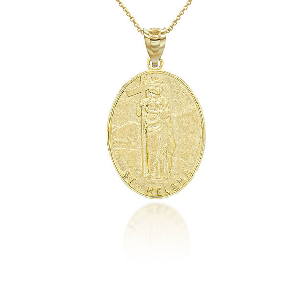  Gold Saint Helena Pendant Necklace