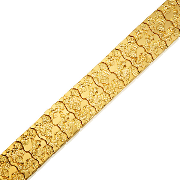 Yellow Gold Nugget Bracelet