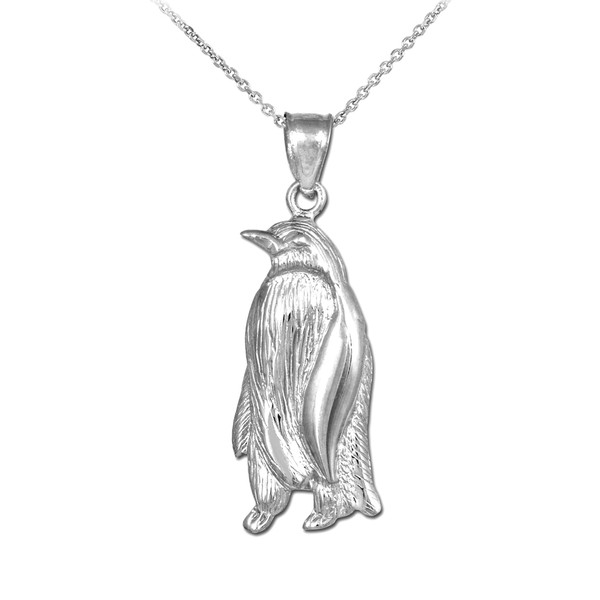 Sterling Silver Penguin Pendant Necklace