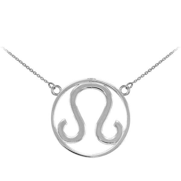 Silver Leo Zodiac Necklace