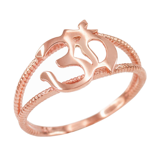 Rose Gold Om ring.