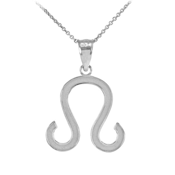 Sterling Silver Leo Zodiac Sign Pendant Necklace