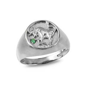 Sterling Silver CZ Birthstone Zodiac Ring