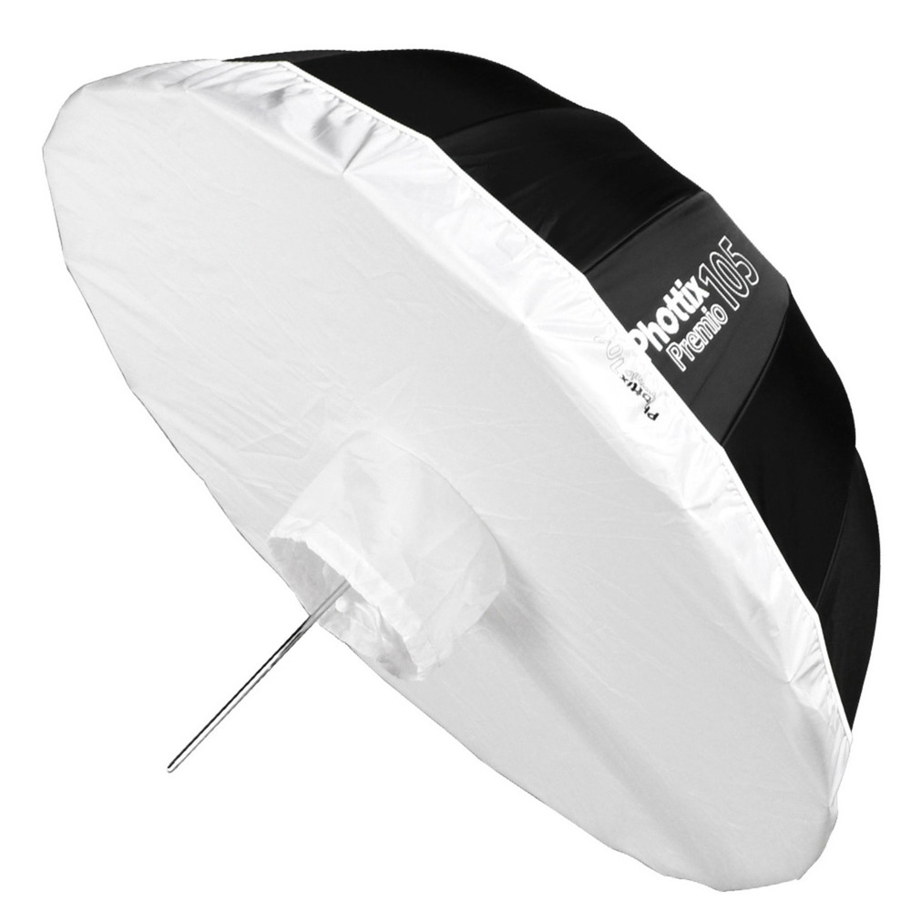 Phottix Premio Reflective (Silver) Umbrella with Diffuser (105cm/41")
