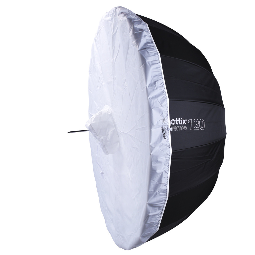 Phottix Premio Reflective (White) Umbrella with Diffuser (120cm/47")