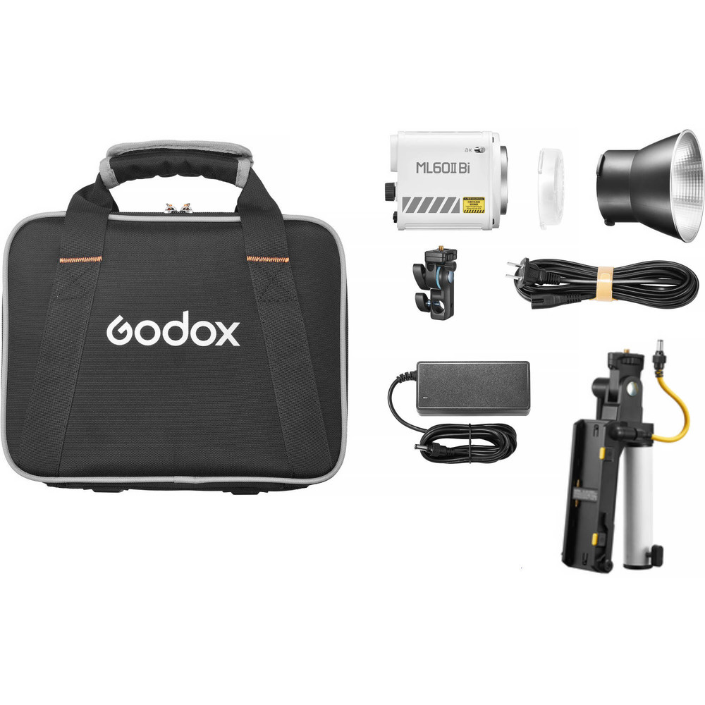 Godox ML60II Bi-Color LED Monolight Kit 1 (Handle, Reflector, Battery Box)