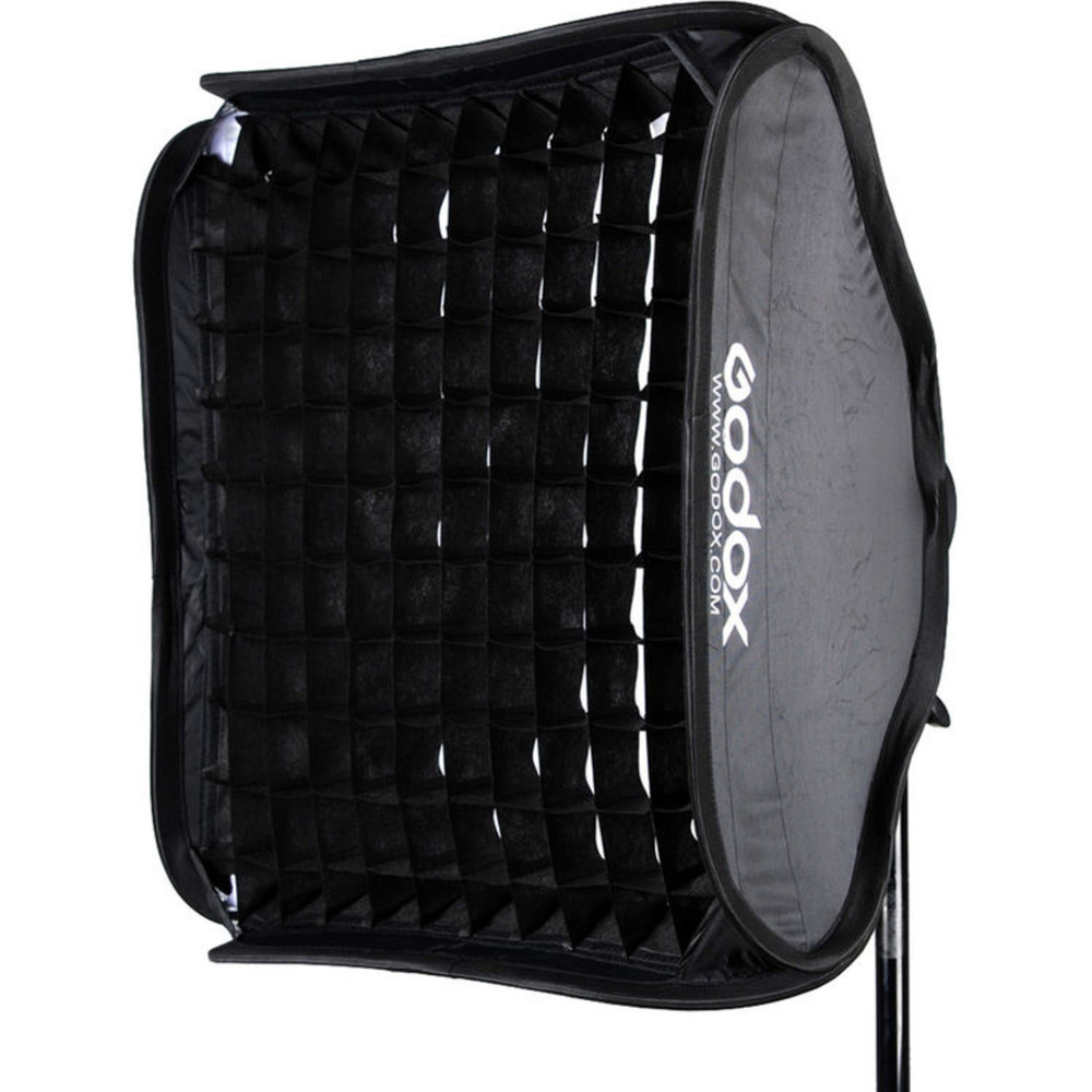 Godox S-Type Bowens Mount Flash Bracket with Softbox and Grid Kit (31.5 x 31.5")