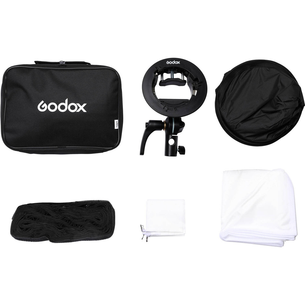 Godox S2 Speedlite Bracket with Softbox & Carrying Bag Kit (23.6 x 23.6")