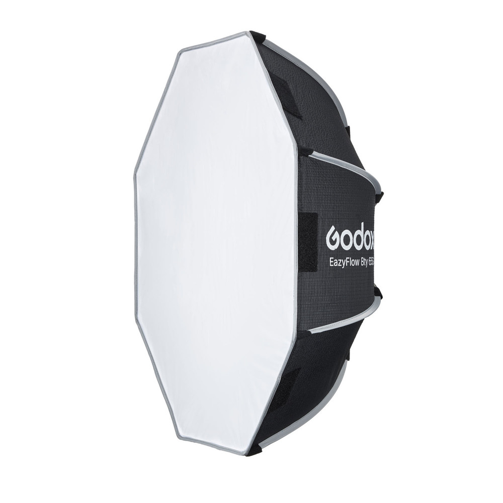 Godox EazyFlow Quick Setup Octa Beauty Dish Softbox with Bowens Mount (65 cm, Inner Silver)