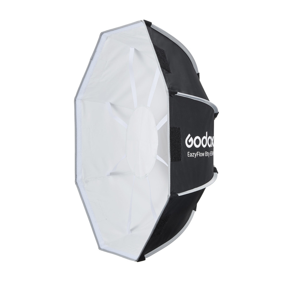 Godox EazyFlow Quick Setup Octa Beauty Dish Softbox with Bowens Mount (65 cm, Inner White)