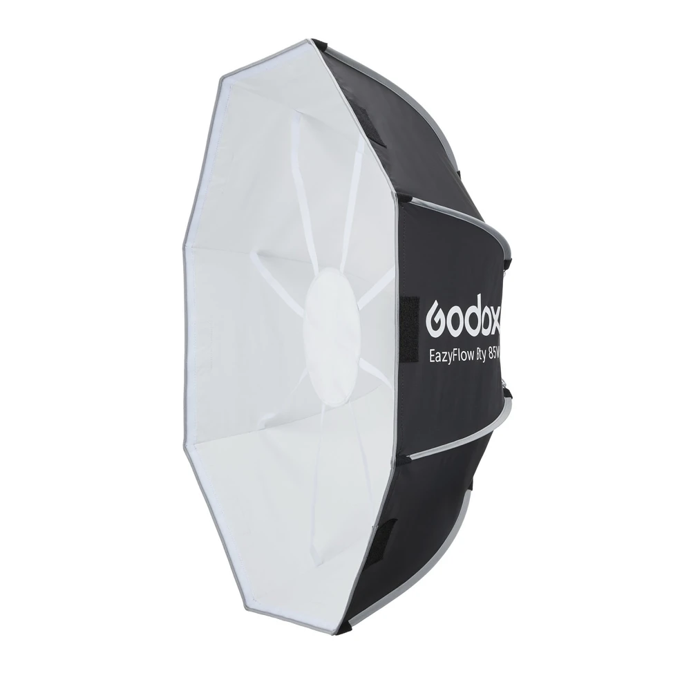 Godox EazyFlow Quick Setup Octa Beauty Dish Softbox with Bowens Mount (85 cm, Inner White)