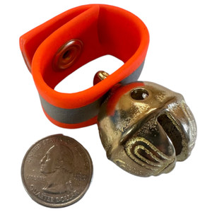 Dog Collar Bell - #1 Orange with Reflexive Strip