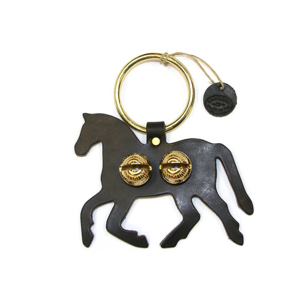 Black Leather with Brass Bells