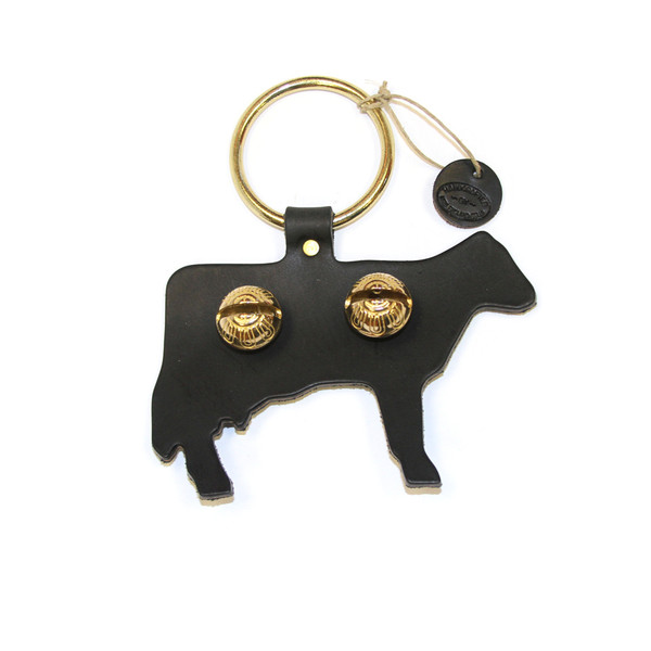 Black Leather with Brass Bells